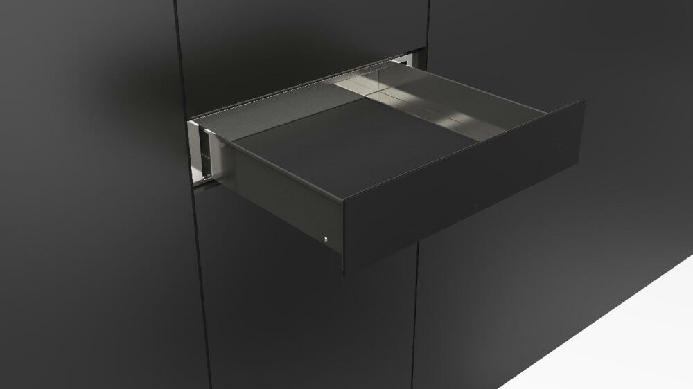 Fulgor FUD 150 MBK Urbantech Cassetto portaoggetti cm. 59 h. 14 - nero opaco