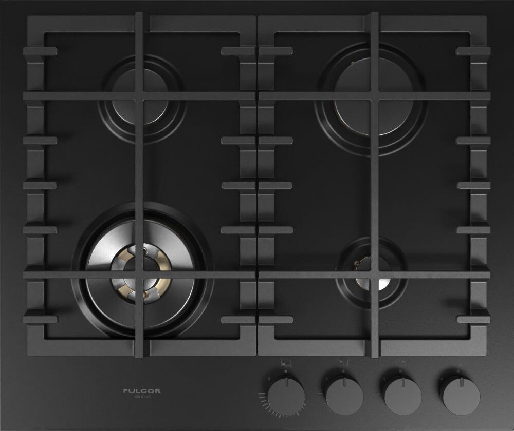 Fulgor FUH 604 G DWK MBK Urbantech Piano cottura a gas cm. 60 - nero opaco