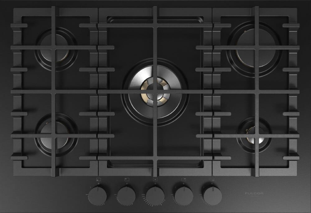 Fulgor FUH 7541 G DWK MBK Urbantech Piano cottura a gas cm. 75 - nero opaco