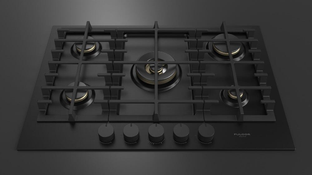 Fulgor FUH 7541 G DWK MBK Urbantech Piano cottura a gas cm. 75 - nero opaco
