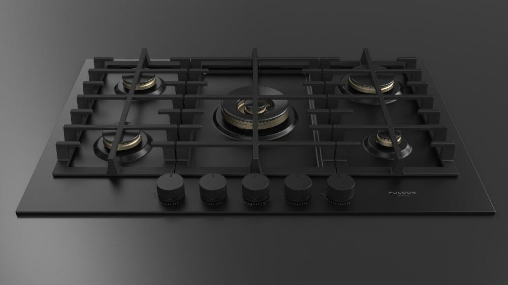 Fulgor FUH 7541 G DWK MBK Urbantech Piano cottura a gas cm. 75 - nero opaco