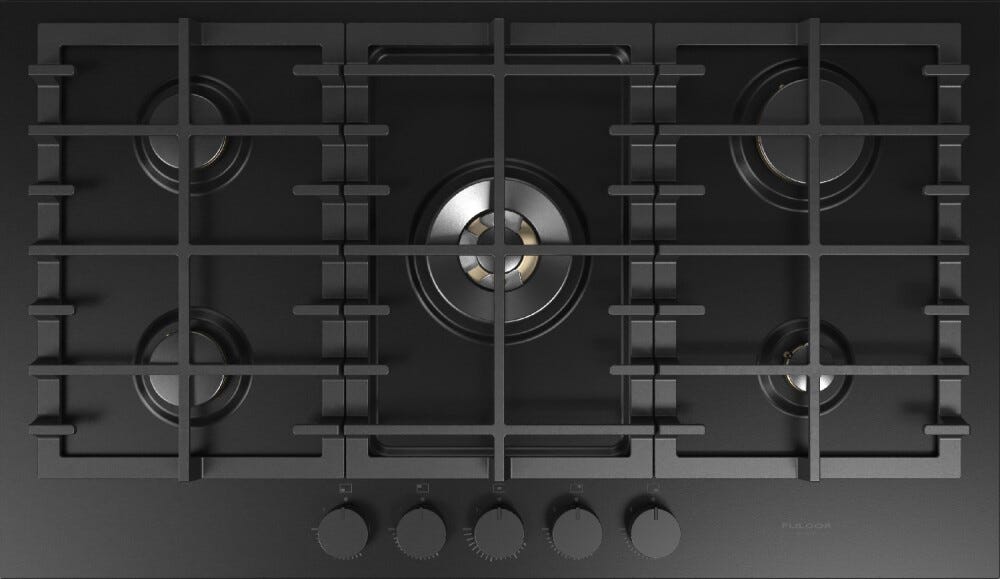 Fulgor FUH 9041 G DWK MBK Urbantech Piano cottura a gas cm. 90 - nero opaco