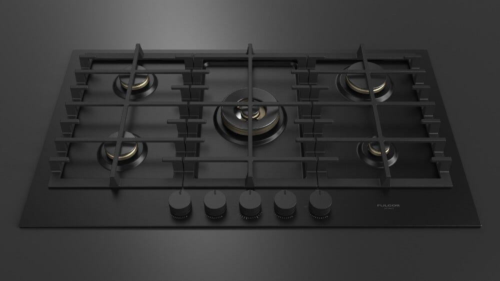 Fulgor FUH 9041 G DWK MBK Urbantech Piano cottura a gas cm. 90 - nero opaco
