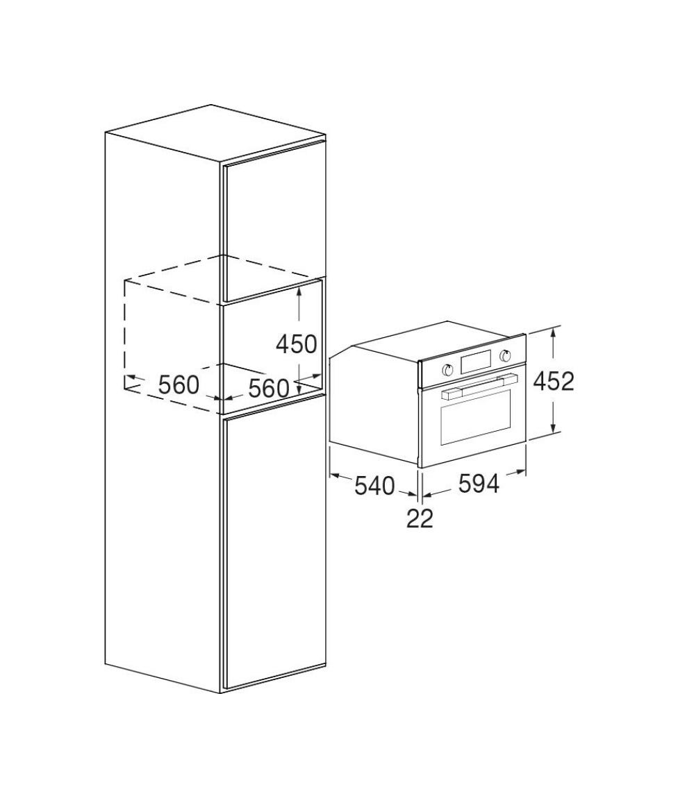 Fulgor FUTGSO 4505 MT IX Urbantech Forno a vapore cm. 60 - inox