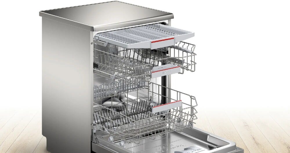 Bosch SMS6ZCI10E Serie 6 Lavastoviglie a libera installazione cm. 60 - 14 coperti - inox