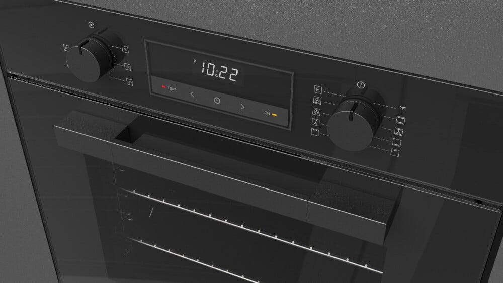 Fulgor FUTO 6009 MT GBK Urbantech Forno elettrico multifunzione cm. 60 - vetro nero