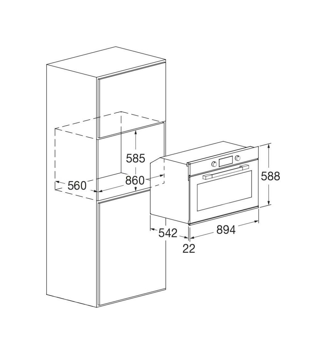 Fulgor FUTO 9605 FG EM 2F IX Urbantech Forno a gas ventilato cm. 90 - inox antimpronta