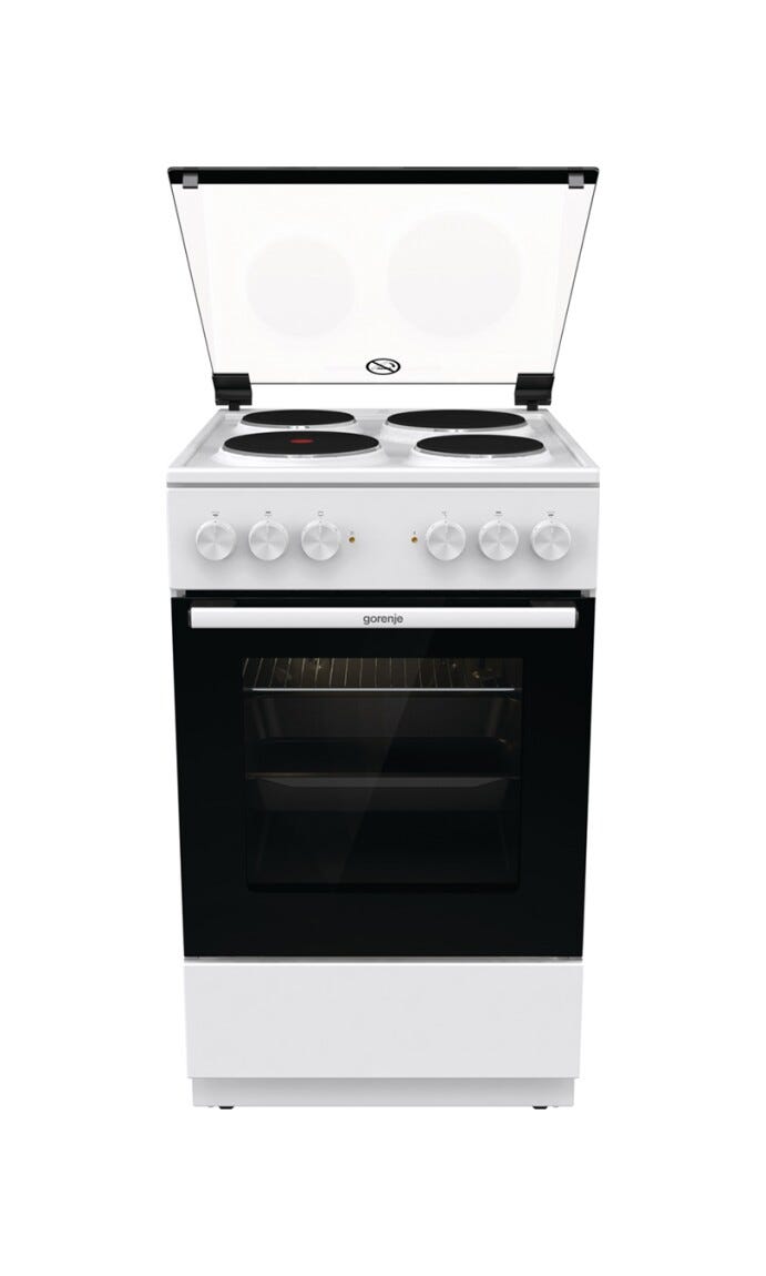 Gorenje GE5A21WH Cucina da accosto cm. 50 - 4 zone elettriche + 1 forno elettrico - bianco