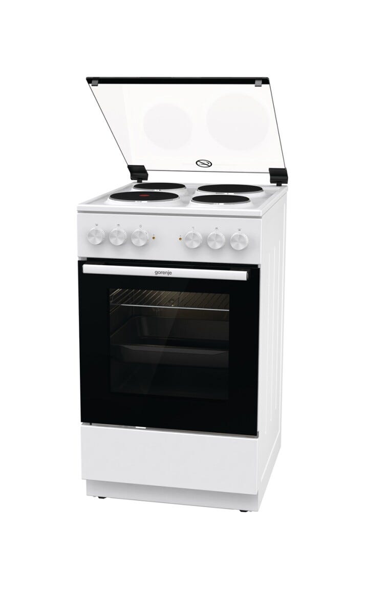 Gorenje GE5A21WH Cucina da accosto cm. 50 - 4 zone elettriche + 1 forno elettrico - bianco