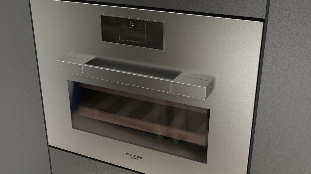 Fulgor FUWC 4500 TC FO IX Urbantech Cantina vino da incasso cm. 60 h. 45 - 22 bottiglie - inox