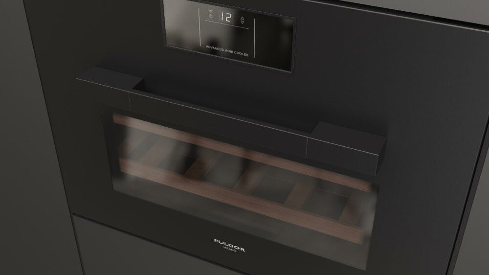 Fulgor FUWC 4500 TC FO MBK Urbantech Cantina vino da incasso cm. 60 h. 45 - 22 bottiglie - nero opaco