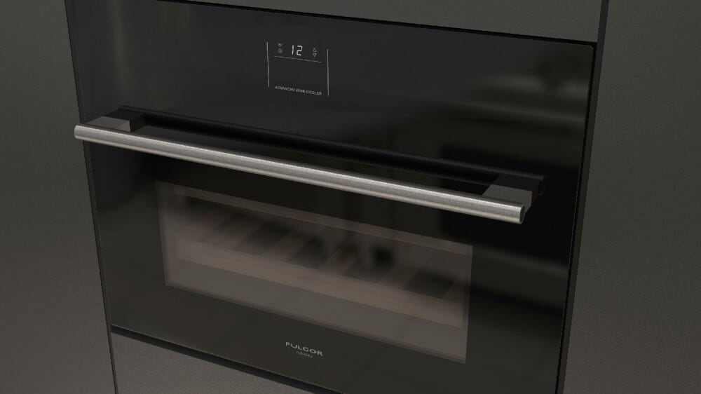 Fulgor FWC 4500 TC FO BK Plano Cantina vino da incasso cm. 60 h. 45 - 22 bottiglie - vetro nero