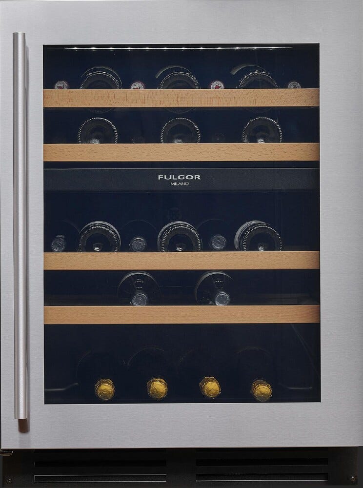Fulgor FWC 8200 U TC BKX Cantina vini sottopiano cm. 60 h. 82 - 39 bottiglie - inox