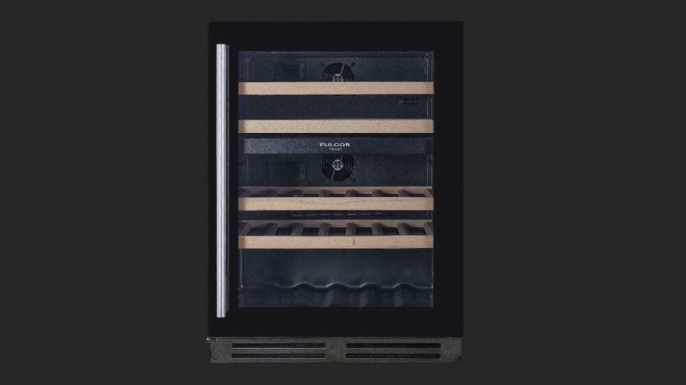 Fulgor FWC 8200 U TC GBK Cantina vini sottopiano cm. 60 h. 82 - 39 bottiglie - vetro nero