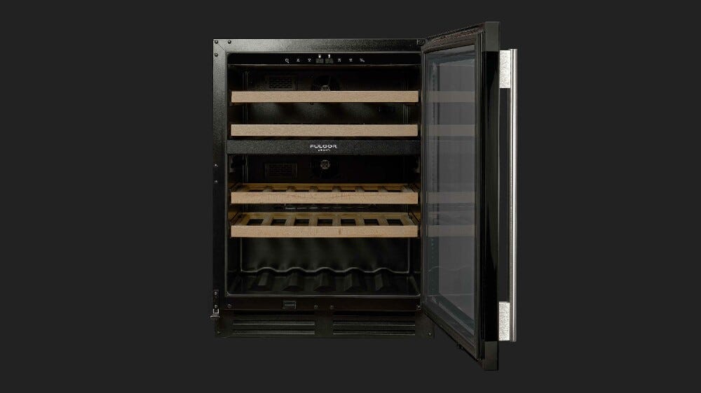 Fulgor FWC 8200 U TC GBK Cantina vini sottopiano cm. 60 h. 82 - 39 bottiglie - vetro nero