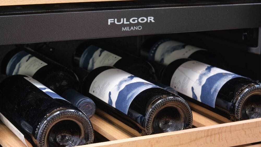Fulgor FWC 8200 U TC GBK Cantina vini sottopiano cm. 60 h. 82 - 39 bottiglie - vetro nero