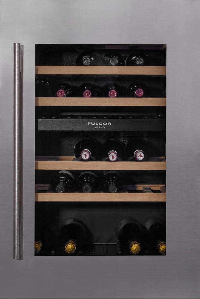 Fulgor FWC 8800 TC BKX Cantina vini da incasso cm. 59 h. 89 - 40 bottiglie - inox