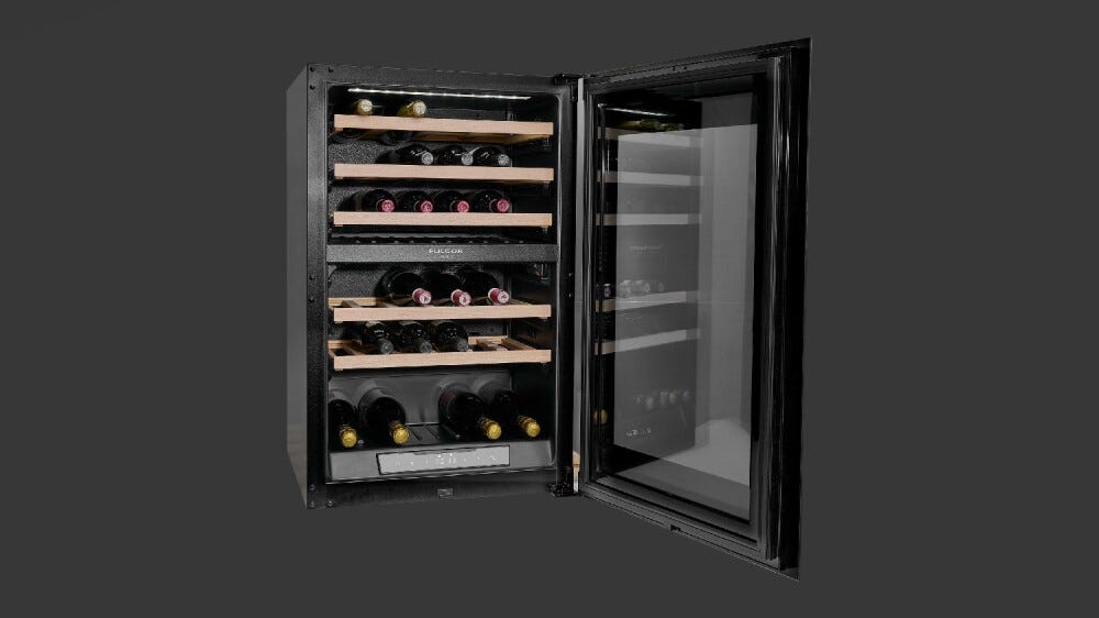 Fulgor FWC 8800 TC GBK Cantina vini da incasso cm. 59 h. 89 - 40 bottiglie - vetro nero