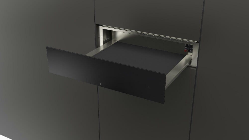 Fulgor FWD 150 BK URBANTECH - PLANO Cassetto scaldavivande cm. 59 h. 14 - vetro nero