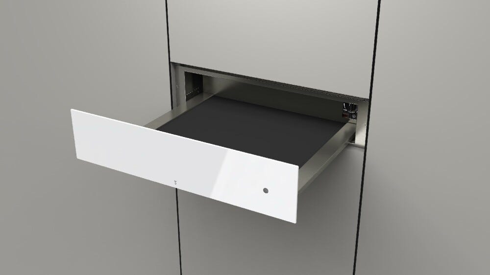 Fulgor FWD 150 WH URBANTECH - PLANO Cassetto scaldavivande cm. 59 h. 14 - vetro bianco