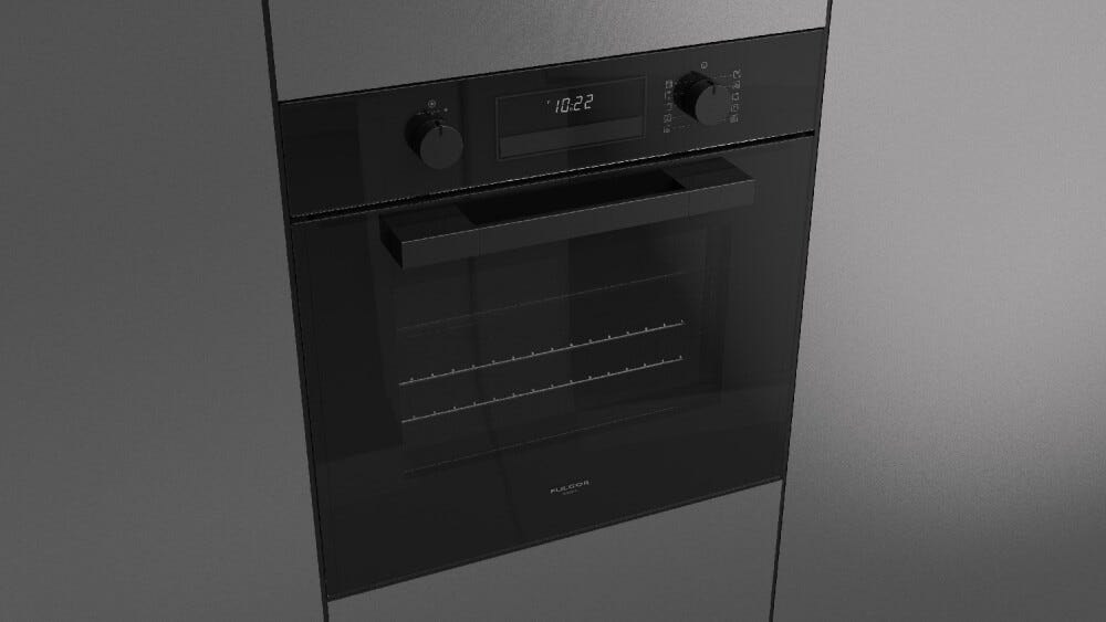 Fulgor FUTO 6011 P MT GBK Urbantech Forno elettrico pirolitico cm. 60 - vetro nero