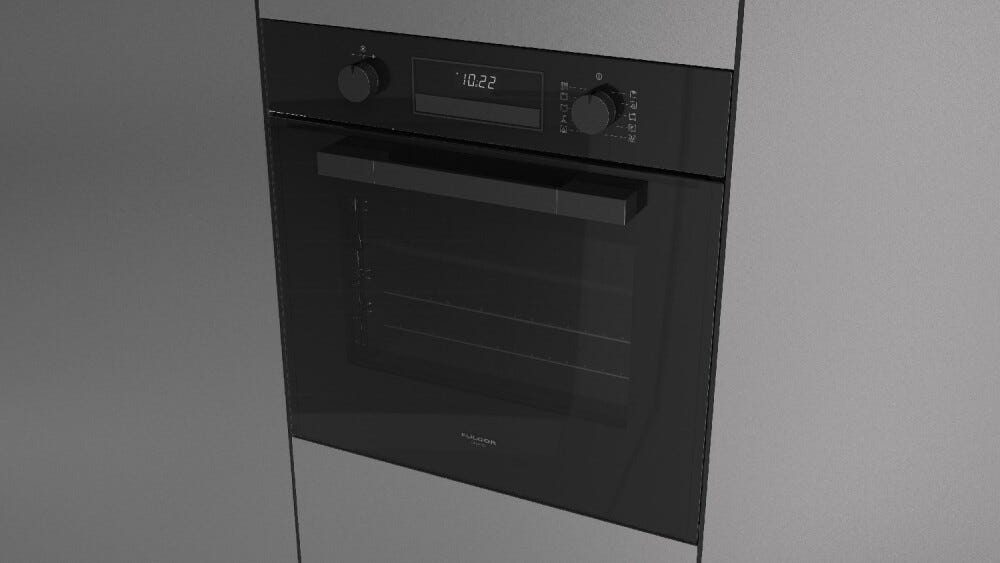 Fulgor FUTO 6011 P MT GBK Urbantech Forno elettrico pirolitico cm. 60 - vetro nero