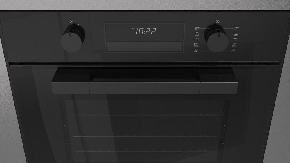 Fulgor FUTO 6011 P MT GBK Urbantech Forno elettrico pirolitico cm. 60 - vetro nero