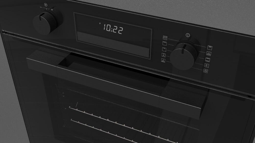 Fulgor FUTO 6011 P MT GBK Urbantech Forno elettrico pirolitico cm. 60 - vetro nero