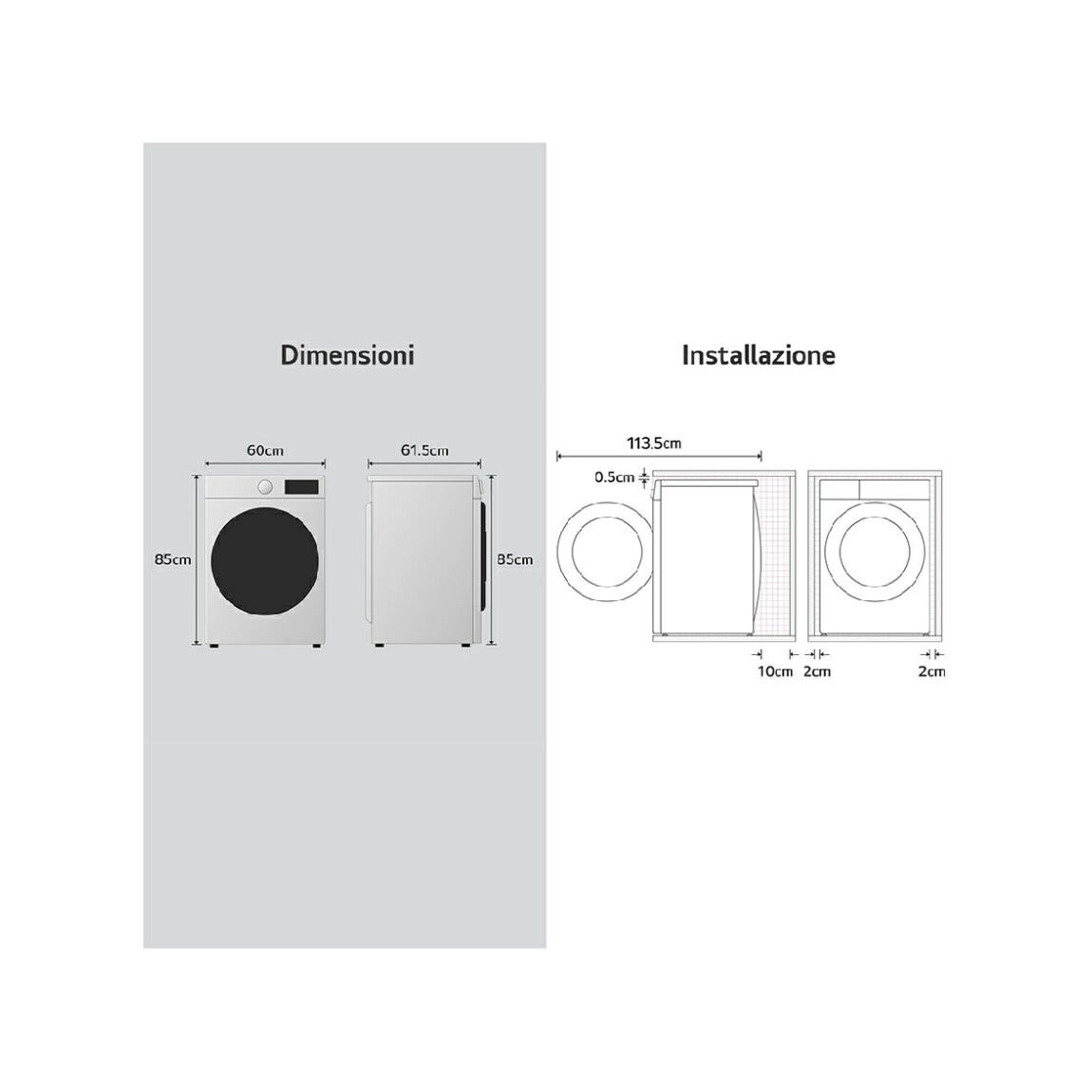 LG F4R3013NSWB Lavatrice cm. 60 - capacità 13 kg - bianco