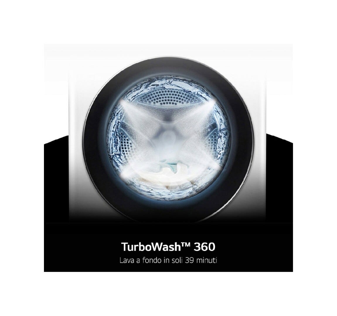 LG F4R9009TPWC Lavatrice cm. 60 - capacità 9 kg - bianco