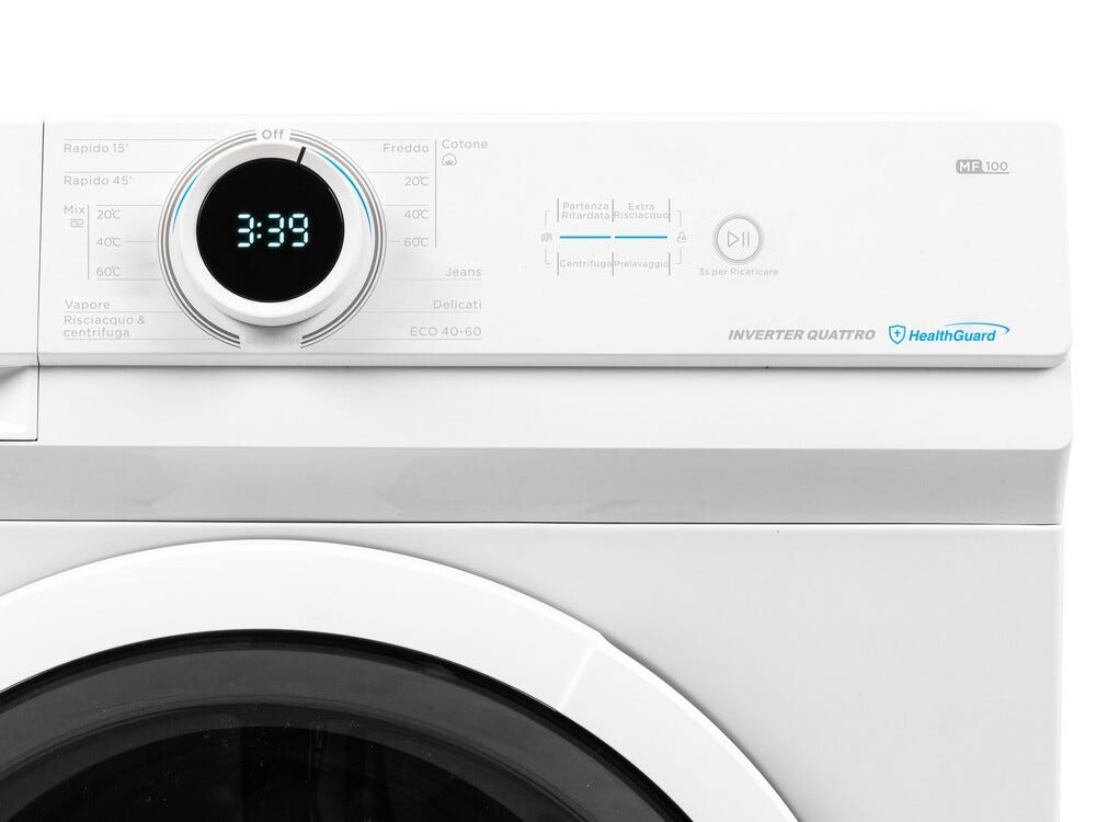 Midea MF100W90BA/W-IT Lavatrice cm. 60 - profondità cm. 50 - capacità 9 kg - bianco