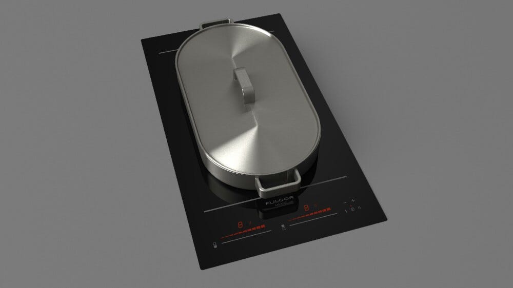Fulgor FCH 302 ID TS BK Piano cottura a induzione domino cm. 30 - vetroceramica nero