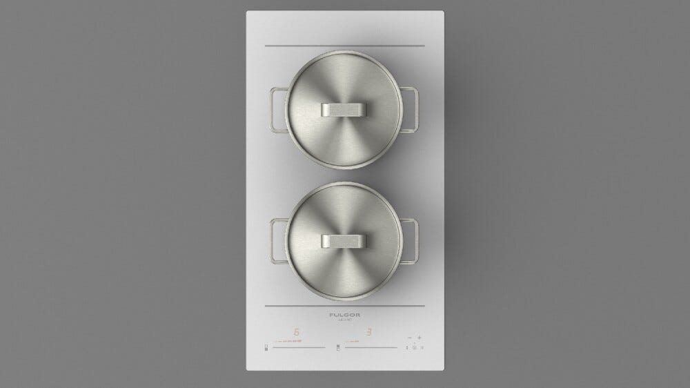 Fulgor FCH 302 ID TS WH Piano cottura a induzione domino cm. 30 - vetroceramica bianco