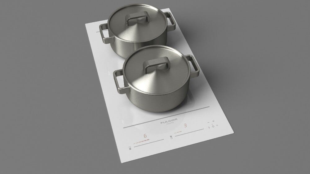 Fulgor FCH 302 ID TS WH Piano cottura a induzione domino cm. 30 - vetroceramica bianco