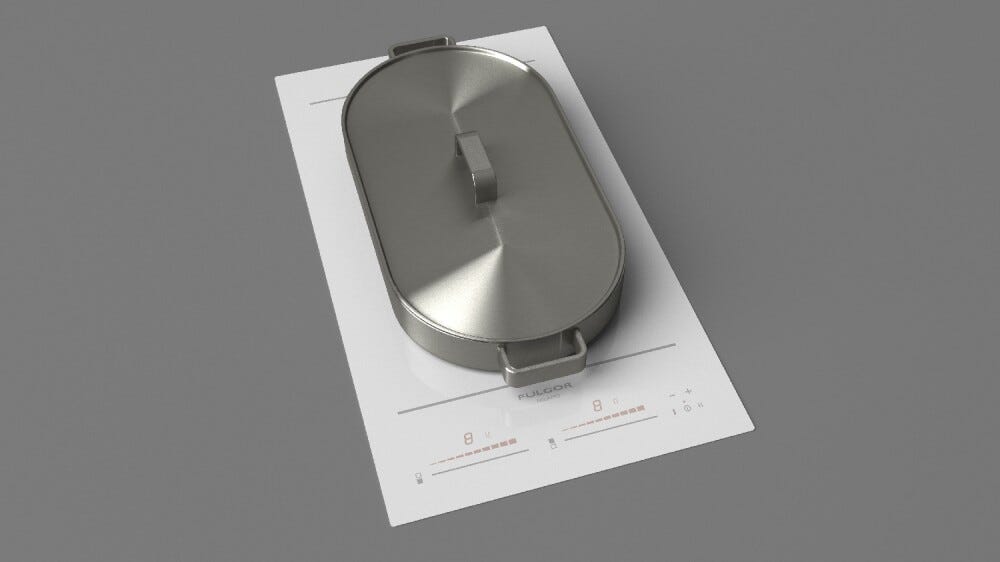 Fulgor FCH 302 ID TS WH Piano cottura a induzione domino cm. 30 - vetroceramica bianco