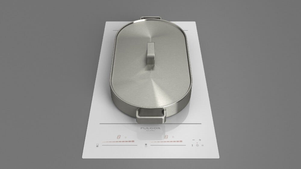 Fulgor FCH 302 ID TS WH Piano cottura a induzione domino cm. 30 - vetroceramica bianco
