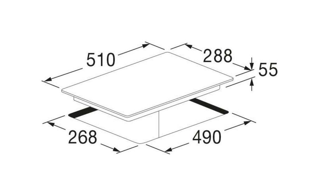 Fulgor FCH 302 ID TS WH Piano cottura a induzione domino cm. 30 - vetroceramica bianco