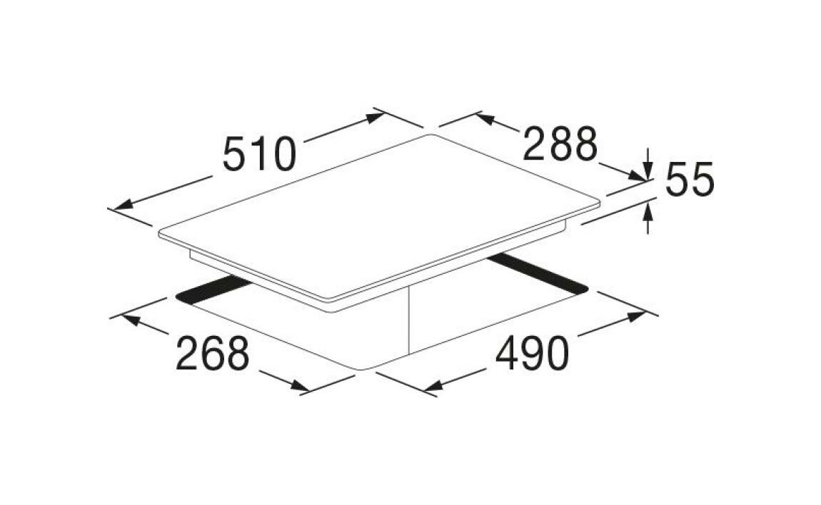 Fulgor FCH 302 ID TS WH Piano cottura a induzione domino cm. 30 - vetroceramica bianco
