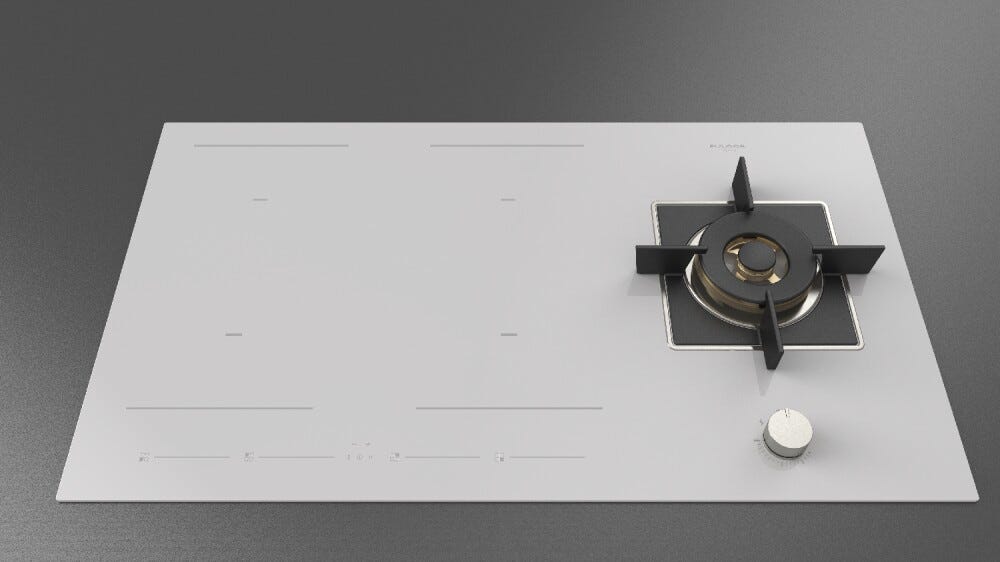 Fulgor FCHH 905 ID TS G DWK WH Piano cottura misto cm. 90 - vetroceramica bianco