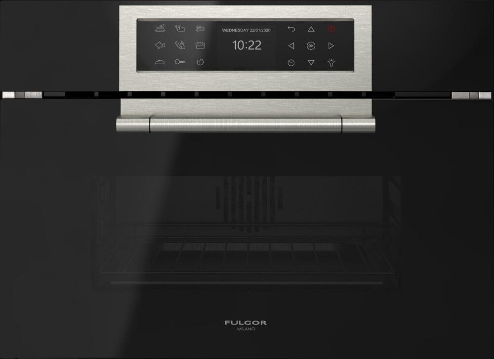 Fulgor FCLCSO 4510 TEM BK Cluster Concept Forno elettrico combinato a vapore cm. 60 h. 45 - vetro nero
