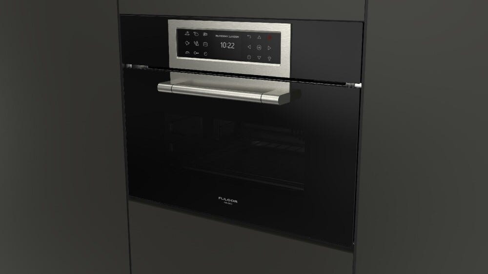 Fulgor FCLCSO 4510 TEM BK Cluster Concept Forno elettrico combinato a vapore cm. 60 h. 45 - vetro nero