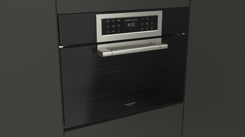 Fulgor FCLCSO 4510 TEM BK Cluster Concept Forno elettrico combinato a vapore cm. 60 h. 45 - vetro nero