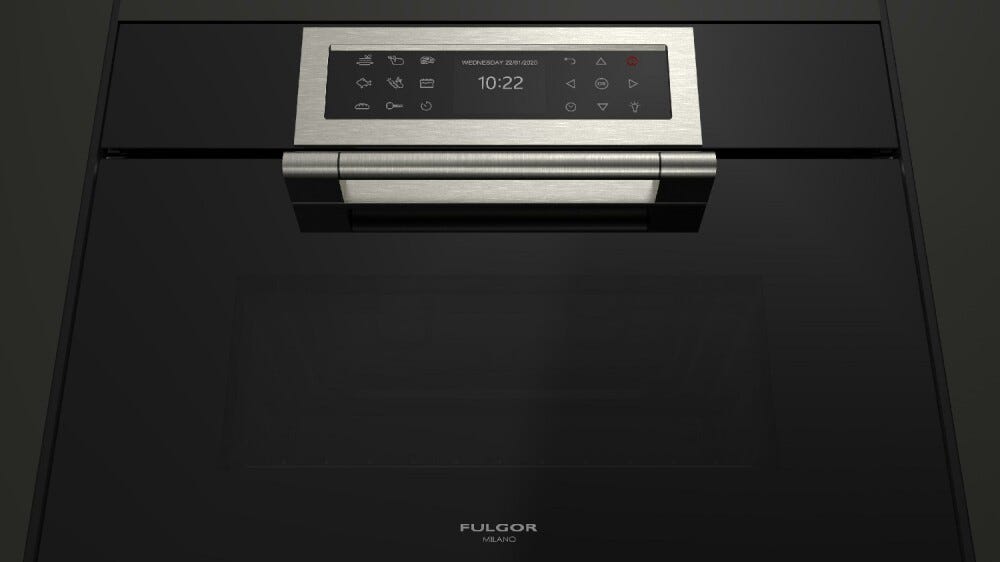 Fulgor FCLCSO 4510 TEM BK Cluster Concept Forno elettrico combinato a vapore cm. 60 h. 45 - vetro nero