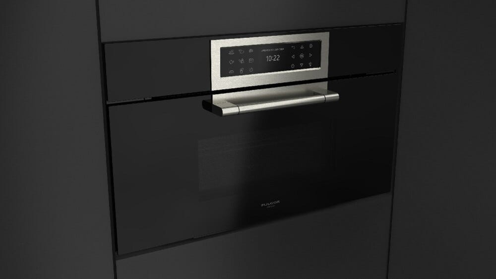 Fulgor FCLMO 7510 TEM BK Cluster Concept Forno combinato microonde cm. 75 h. 45 - vetro nero