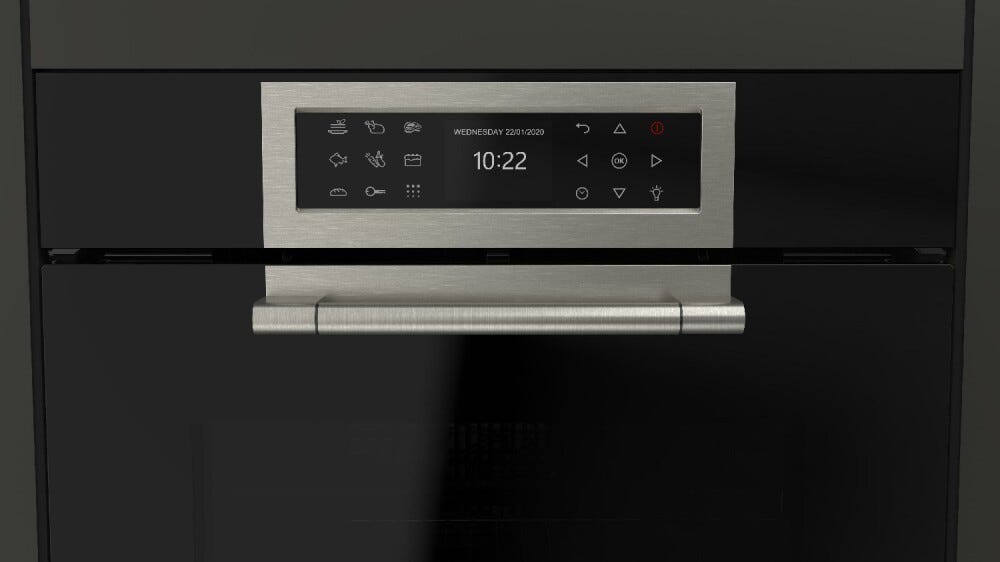 Fulgor FCLPO 6215 P TEM BK Cluster Concept Forno elettrico pirolitico cm. 60 - vetro nero