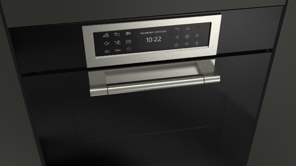 Fulgor FCLPO 6215 P TEM BK Cluster Concept Forno elettrico pirolitico cm. 60 - vetro nero