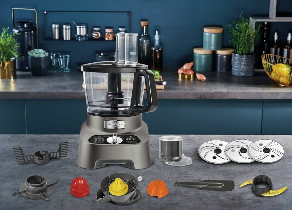 Moulinex FP825E10 Robot da cucina multifunzione - 3 lt - grigio / nero