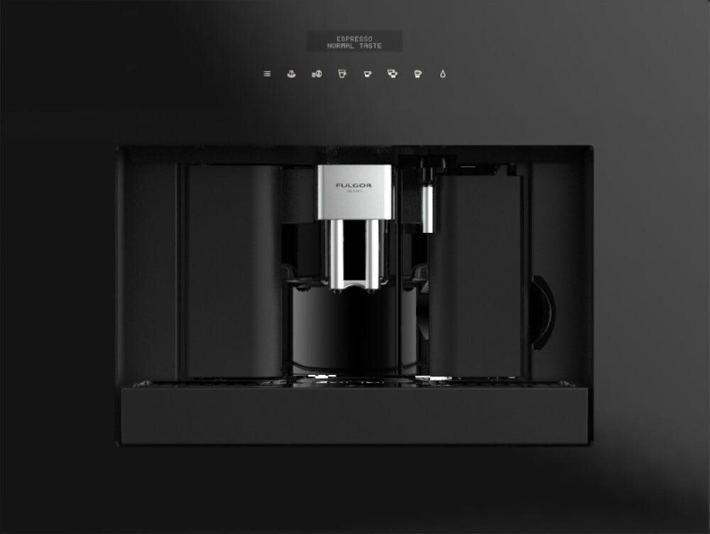 Fulgor FCM 4500 TF BK Plano Macchina da caffè da incasso cm. 59 h. 45 - vetro nero