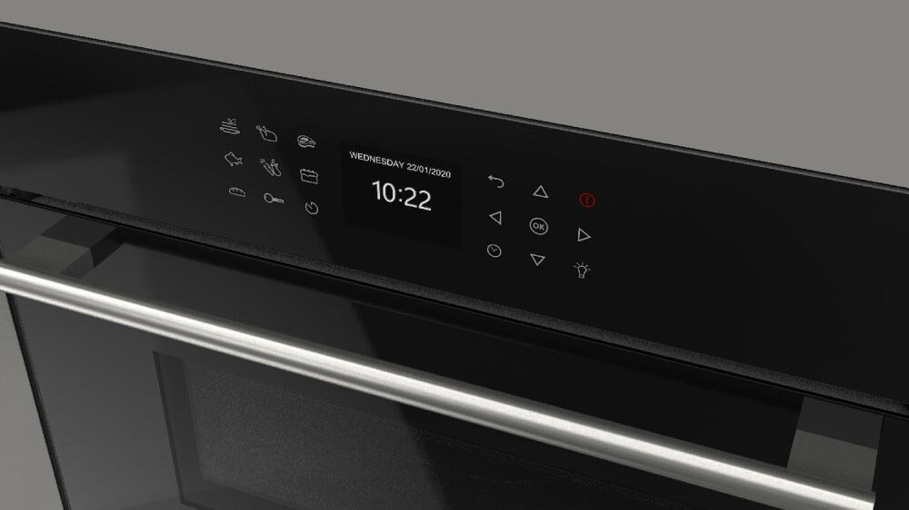Fulgor FCMO 4510 TEM BK Plano Forno microonde combinato da incasso cm. 60 h. 45 - vetro nero