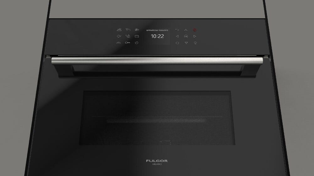 Fulgor FCMO 4510 TEM BK Plano Forno microonde combinato da incasso cm. 60 h. 45 - vetro nero